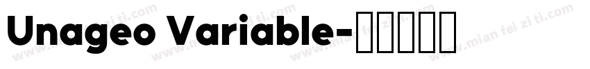 Unageo Variable字体转换